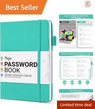 Elegant Password Keeper Book for Seniors - 136 Pages with Alphabetical Tabs picture