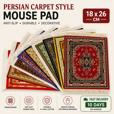 Persian Carpet Style Mouse Pad Anti-Slip Rubber Gaming Mousepad Desk Mat 18x26cm picture