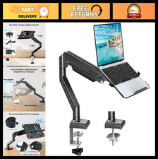 Adjustable Laptop Stand & Monitor Mount, 2-in-1 Desk Arm for 17