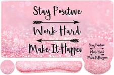4-in-1 Gaming Mouse Pad Wrist Support Large, 4 Pcs Pink Stay Positive picture