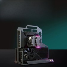 Open Frame PC Case ATX Motherboard Vertical GPU Mount Full Aluminum Chassis 4.0Y picture