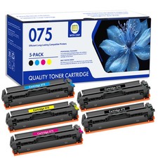 5 Pack 075 Toner Cartridge Set Compatible with Canon MF665CDW MF663Cdw LBP646Cdw picture