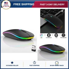 Guiheng Wireless Bluetooth Mouse Dual Mode Rechargeable Silent Slim LED picture