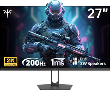 27 Inch Gaming Monitor - 2K QHD 2560 X 1440 Monitor, up to 210Hz & 1Ms, Bulit-In picture