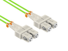 7m OM5 SC to SC Multimode Fiber Patch Cable 50/125 Duplex Lime Green picture
