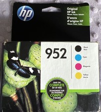 HP 952 Black & Color Ink Combo 4-Pack HP Genuine Exp Dec 2021 NEW Box Sealed FUN picture