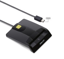 SAICOO Type C Smart Card Reader DOD Military USB-C Common Access CAC Card Reader picture