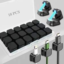 18 Pack Cord Organizer Holder,Magnetic Cable Clips Management, Easy Adhesive ... picture