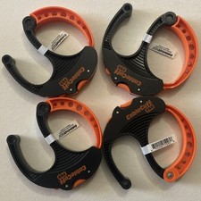 Large CableCuff Reusable Adjustable Cable Clamps Black Orange Set of 4 picture