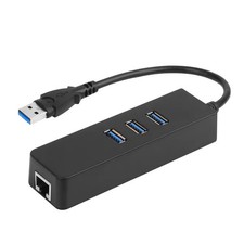 USB 3.0 Hub 3 Port Gigabit Ethernet Adapter RJ45 10/100/1000 Mbps LAN picture