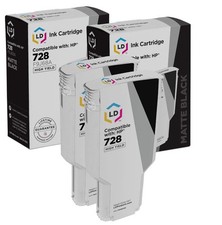 LD Replacement for HP 728 / F9J68A High Yield Matte Black Ink Cartridges 2-Pack picture