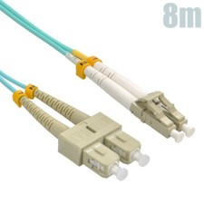 8M 26FT LC to SC 10G OM3 Duplex Multimode 50/125 Fiber Optic Optical Patch Cable picture