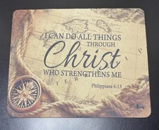 I Can Do All Things Through Christ Who Strengthens Me Computer Mouse Pad 9.5”x8” picture