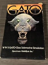 GATO Apple IIe IIc ll 2 128K computer game CIB Spectrum Holobyte picture