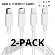 2-Pack For 13 12 11 Pro Max USB C to iPhone Cable 3FT 6FT PD Fast Charger Cord picture
