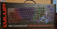 LVLUP Pro Gaming Kit Includes Keyboard, Mouse & Earbuds LED Backlit Keys- NIB picture