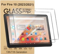 2 Pcs For Amazon Fire HD 10 13th generation 2023 Tempered Glass Screen Protector picture