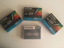 (4) TDK DC4-125 Media Recognition System Digital Data Storage + Bonus Cleaner picture