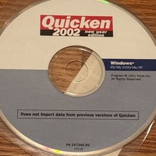 Quicken 2002 New User Sealed Edition Software CD New In Plastic Sleeve. picture