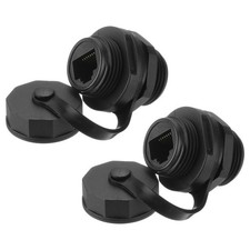 2pcs RJ45 Panel Mount Coupler, Ethernet LAN Pass Through Connector picture