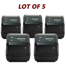 LOT OF 5 Zebra ZD420 Thermal Transfer Label Printer 300dpi WiFi USB No Adapter picture