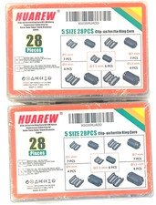 2 Pack Ferrite Core Clip EMI RFI Noise Suppressor Cable Filter Snap-On Set picture