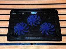 TeckNet Laptop Cooling Pad | Portable Slim USB Powered  3 Blue LED Fans Black picture