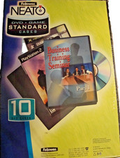 Fellowes 83359 NEATO Standard CD/DVD/Game 10 Jewel Cases - New Sealed pk     O3 picture