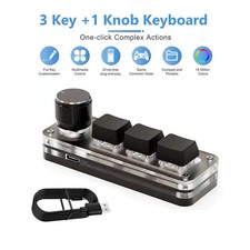 USB Mechanical Keyboard Gamer 3Keys Macro Custom Keyboard RGB Gaming Custom picture