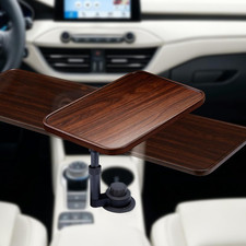 Car Desk for Laptop, 360° Rotation Wood Car Cup Holder Tray picture