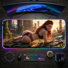 Horizon Mouse Pad, Aloy LED RGB Desk Mat, Gift for Gamer, Gaming Room Decor picture
