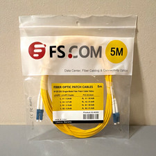 FS OS2 9/125 Duplex Fiber Patch Cable LC/UPC-LC/UPC 5m Yellow 40200 E4B picture