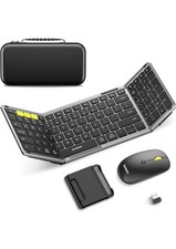 Foldable Keyboard and Mouse, Samsers Folding Bluetooth Keyboard Combo Full Size picture