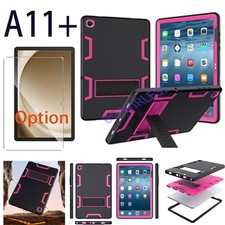 Pink For Samsung Tab A11+ Shockproof Armor Kickstand Military Case/Screen Film picture