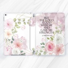 Flowers Bible Quote Christian Case For iPad 10.2 10.9 A16 Mini 7 A17 Pro air 13 picture