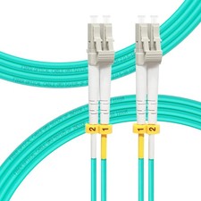 2 PCS LC To LC Fiber Patch Cable OM3 3M 10FT Multimode Duplex 50/125um LSZH picture