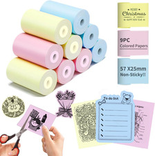 10 Rolls Mini Thermal Sticker Paper 57X25Mm Self-Adhesive picture