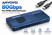 ANYOYO 80Gbps M.2 NVMe SSD Enclosure USB4 External 2280 8TB New Open Box picture