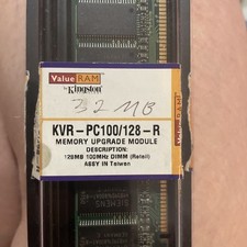 Vintage Kingston KVR-PC100/128-R 256MB SDRAM 168-Pin DIMM Siemens Chips MEM2000  picture