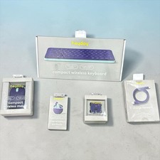 Heyday Electronics Bundle: Wireless Keyboard, Mouse, Earbuds, Wall Charger & 6ft picture