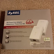  New ZyXEL PLA5206 HomePlug 1000 Mbps Powerline Gigabit Ethernet Adapter picture