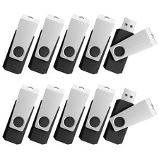 Topesel 16Gb Usb 2.0 Flash Drive 10 Pack Thumb Drive Data Storage Backup Swivel picture