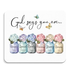 BAYOGITA Inspirational Christian Mouse Pad - God Says You are 9.5X8,  picture