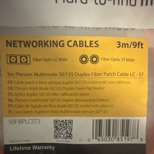StarTech 3m LC-ST Duplex Multimode Fiber Optic Patch Cable Orange 50FIBPLCST3 picture