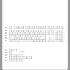 XVX PBT Keycaps 136-Key Set Cherry Profile MX Shine-Through White picture