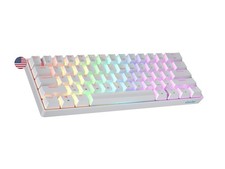 Geeky GK61 SE Keyboard White Red Switch picture