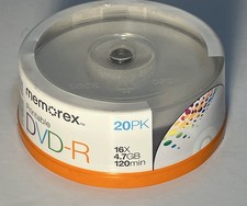 Memorex Printable Recordable DVD-R 4.7GB 16X 20PK Spindle 120min picture