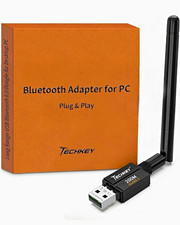 TECHKEY Bluetooth v6.0 USB-A Adapter Plug & Play 200M Class 1 Antenna picture