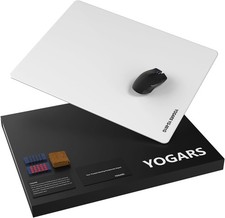 Mouse Pads & Wrist Rests White Glass Gaming Mouse Pad Tempered Glass Mousepad Es picture