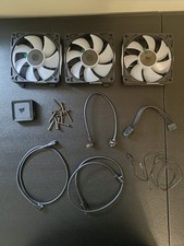 CORSAIR iCUE LINK RX120 RGB Black 120mm Case Fan - Starter Pack (3 Fans + Hub) picture
